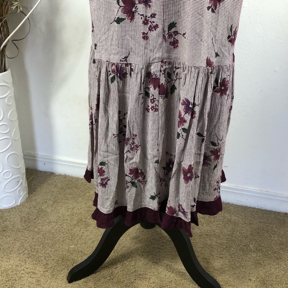 KAYLA-G MUMU DRESS PURPLE FLORAL RUFFLES Size L - Picture 7 of 10